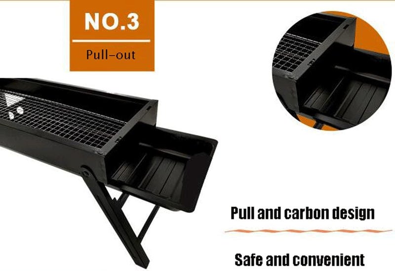 إسكدنيا شواية فحم محمولة – شواية معدنية قابلة للطي مدمجة للطهي في الهواء الطلق، التخييم، الشرفة، النزهات واستخدام المنزل – شواية خفيفة الوزن على الطاولة بأسلوب تندوري - Image 3