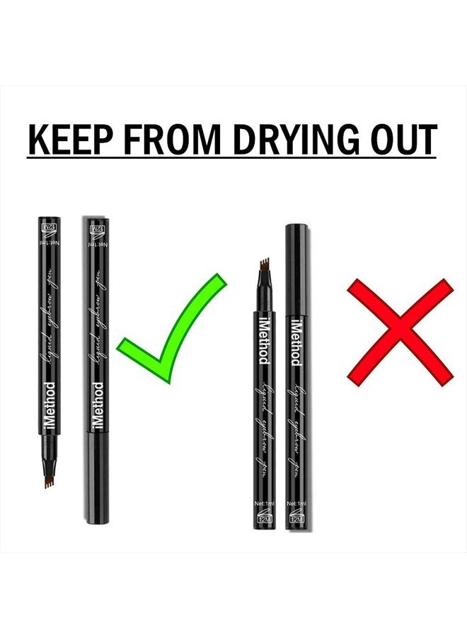 iMethod Eyebrow Pen - iMethod Eye Brown Makeup, Eyebrow Pencil with a Micro-Fork Tip Applicator Creates Natural Looking Brows Effortlessly and Stays on All Day, Dark Brown - Image 5
