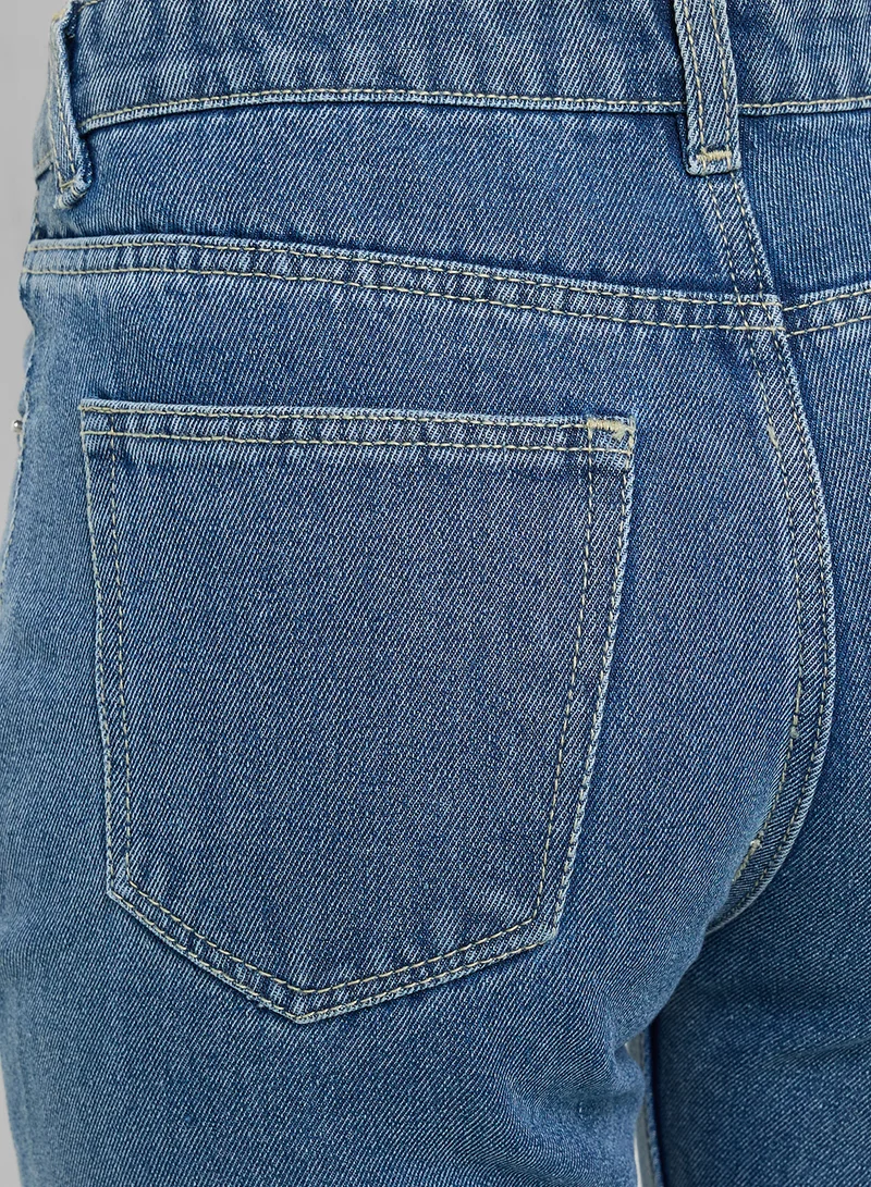 Ginger High Rise Wide Leg Jeans