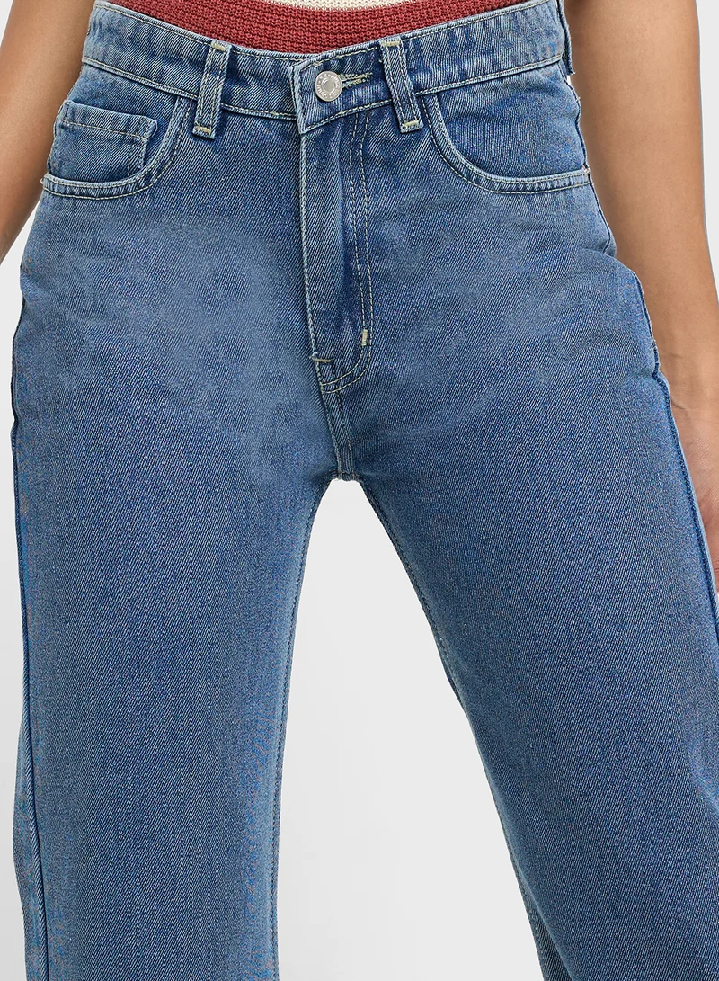 Ginger High Rise Wide Leg Jeans