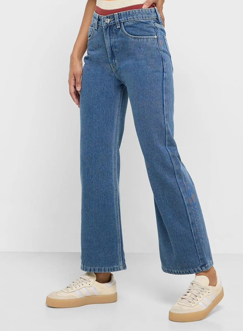 Ginger  High Rise Wide Leg Jeans for Women | Best Price UAE