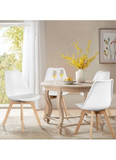 Mahmayi Mahmayi Ultimate Eames Style Retro White Cushion Chair - Pack of 3  - Image 2