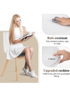 Mahmayi Mahmayi Ultimate Eames Style Retro White Cushion Chair - Pack of 3  - Image 4