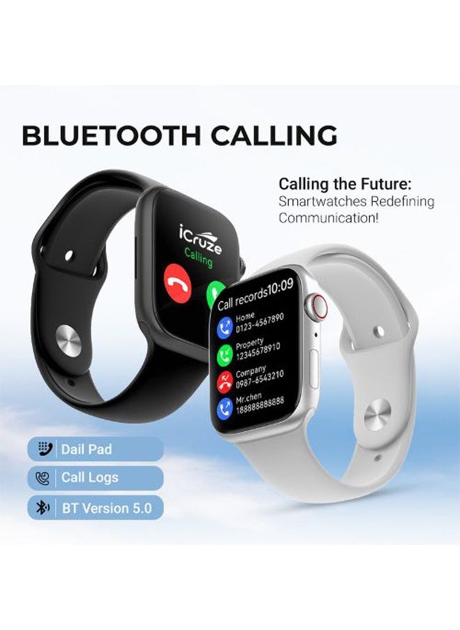 iCruze - Pronto Crysta Bluetooth 5.0, IP67, 1.92" HD Touch Screen Smart Watch, Rotational Crown, Android and Iphone Compatible, with Warranty, White - Image 1