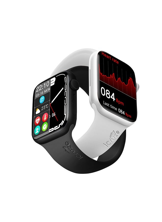 iCruze - Pronto Crysta Bluetooth 5.0, IP67, 1.92" HD Touch Screen Smart Watch, Rotational Crown, Android and Iphone Compatible, with Warranty, White - Image 1