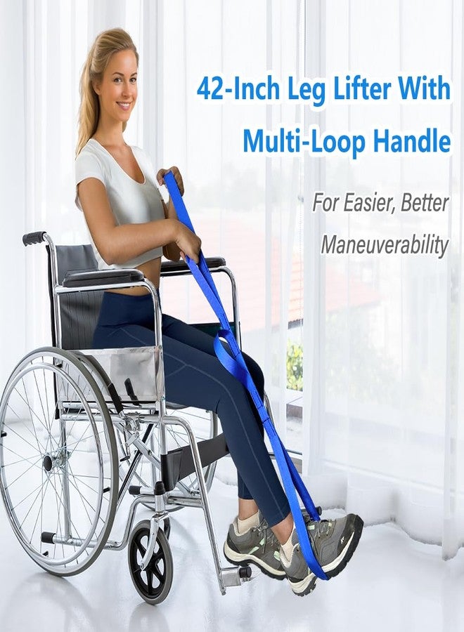 Nourislif 42 Inch Leg Lifter, Leg Lifter After Hip Replacement, Leg Lifter for After Knee Surgery, Leg Lifter Strap Rigid with Multi Loops, Leg Lifters Getting Legs in and Out of Bed, Car, Couch, Wheelchair - Image 2