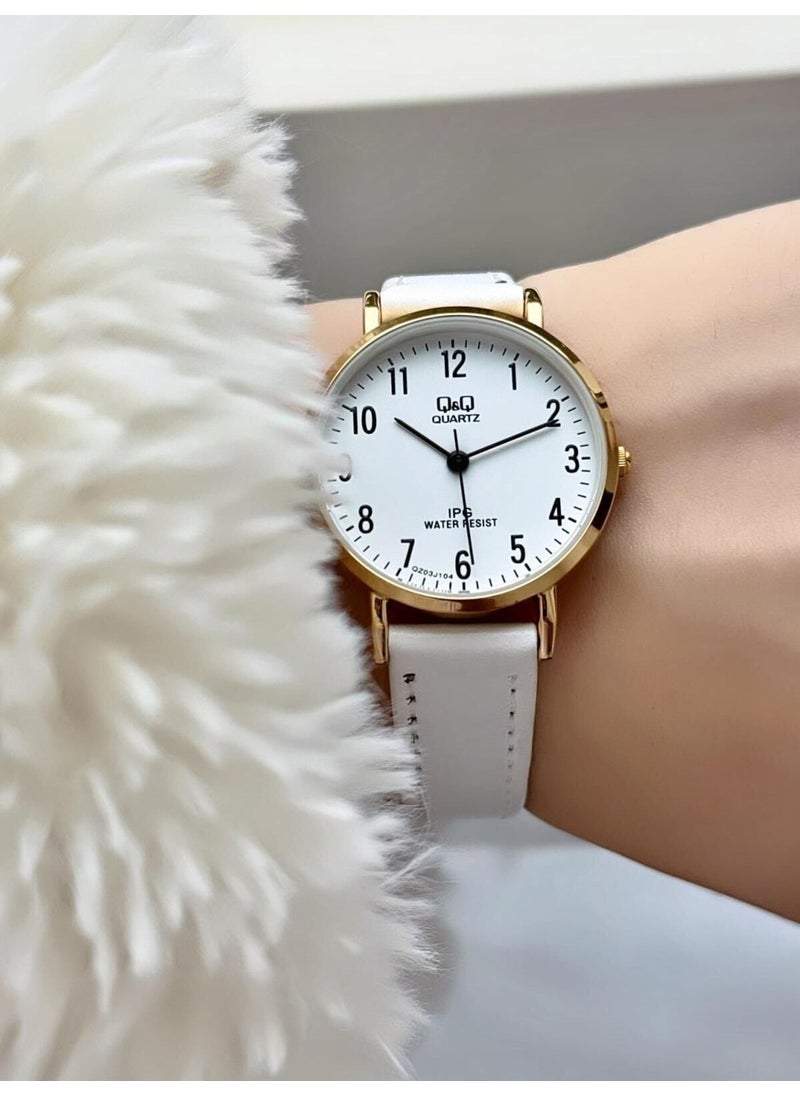 Q&Q Minimal Elegant Thin Case Numeral Women's Leather Band Wristwatch  - Image 2