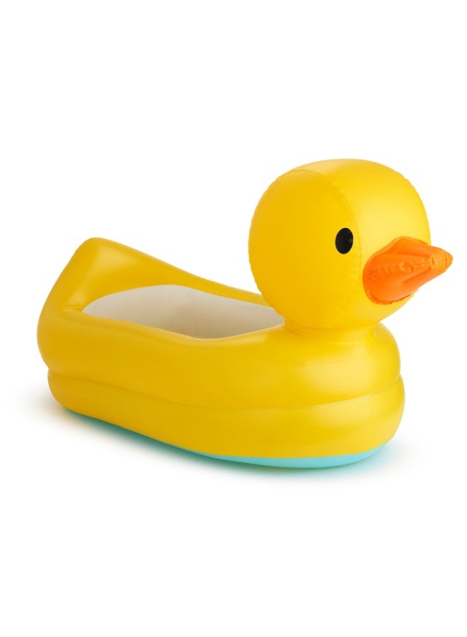 Munchkin White Hot® Duck Tub 6-24M Inflatable Baby Bath Tub with Temperature Indicator & Non Slip Safety Design - Image 1