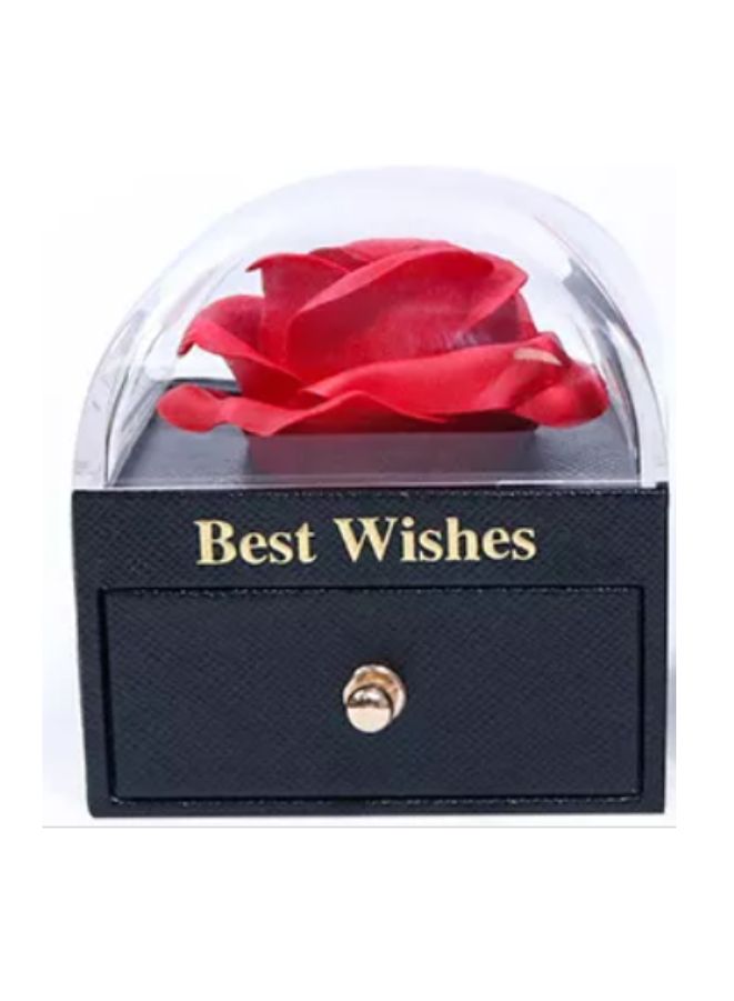 Eternal Rose Gift Box, Handmade Fresh Preserved Rose Gift for Her on Birthday, Mother's Day (Red) (Without Necklace)  - Image 2