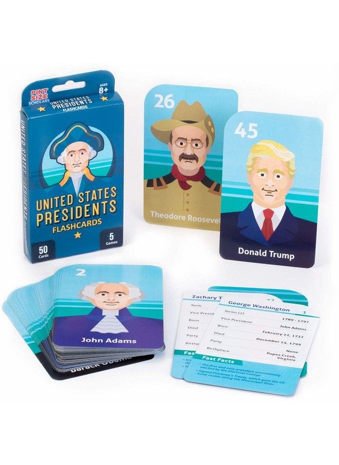 U.S. Presidential Flash Cards Current And Up To Date Study Tool For United States Presidents Washington Through Trump Perfect Memorization Studying Learning And Teaching Assistant