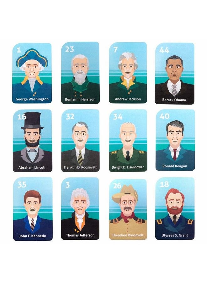 U.S. Presidential Flash Cards Current And Up To Date Study Tool For United States Presidents Washington Through Trump Perfect Memorization Studying Learning And Teaching Assistant