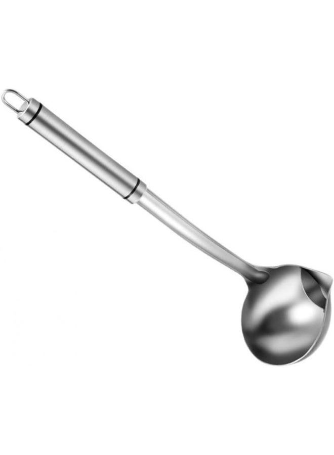 Kitchen spoon Stainless Steel Oil Filter Spoon Grease Scoop Colander Soup Separator Long Handle Kitchen Gadgets  - Image 1