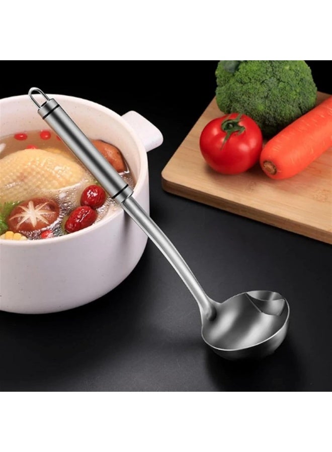 Kitchen spoon Stainless Steel Oil Filter Spoon Grease Scoop Colander Soup Separator Long Handle Kitchen Gadgets  - Image 5