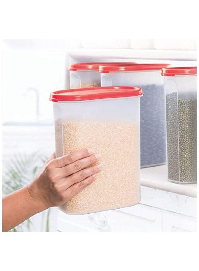tupperware Plastic Grocery Container 2.3 L Pack of 4 (Red) - Image 5