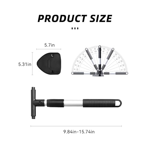 Alieemo Car Windshield Cleaner, Microfiber Vehicles Window Cleaning Tool with 3PCS Reusable Cloth Pads, Automotive Washing Interior ＆ Exterior Glass Supplies Accessories, Universal Fit (Triangle) - Image 2