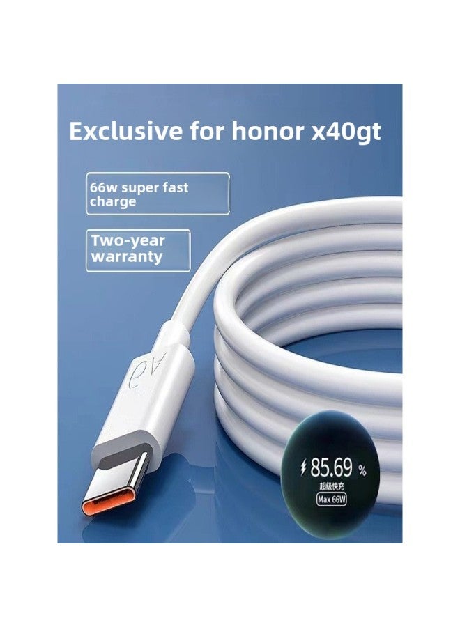 Applicable Glory X40GT Charger X40GT Charging Line Out Data Line Glory X40GT Charging Head-Color:66w Fast Charging Head + 6a Cable 1.5m Special For Honor X40gt Mobile Phones  - Image 2