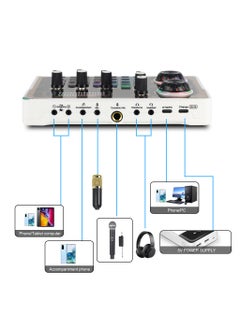 Extra Live Sound Cards Condenser Microphone Set Streaming Audio Mixer with Microphone Stand/Suitable for Live Broadcast/Podcast/Youtube/PC/Smartphone(U87+USB)  - Image 2