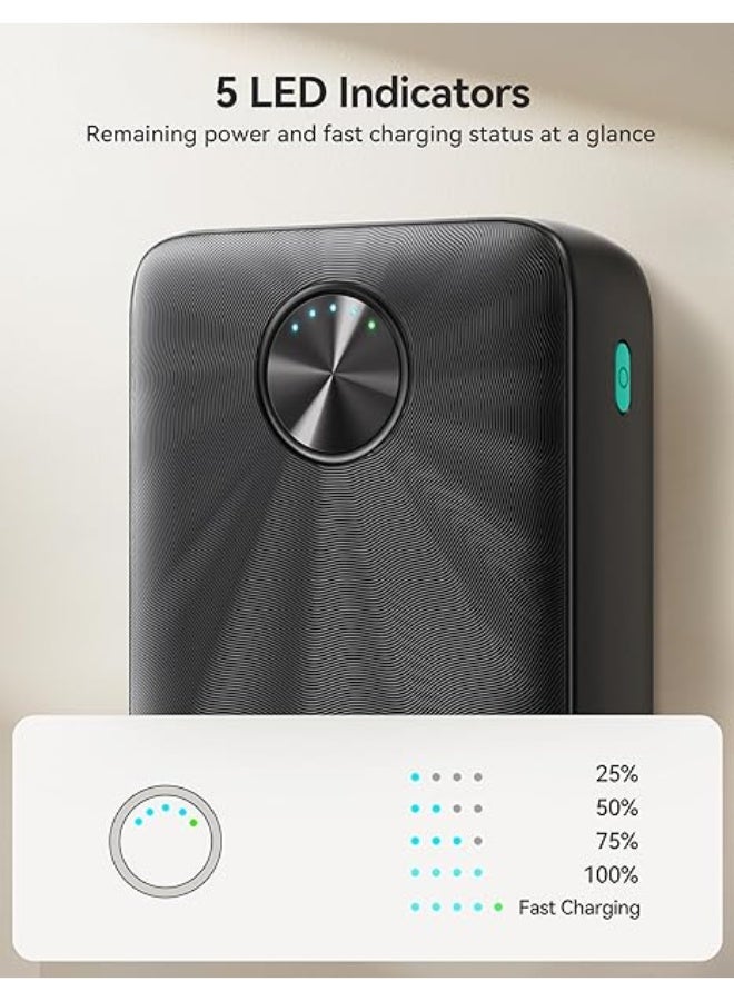 Joyroom JR-PBF16 Fast Charging Power Bank with 22.5W Charging Power, 20000mAh Battery Capacity, and LED Light, Black - Image 2