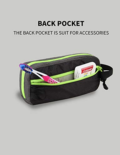 GOX Travel Toiletry Bag,Dopp Kit Case,Ultra-Light Cosmetics Bag Makeup Organizer(Black) - Image 4