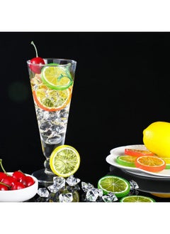 Mtlee 130 Pieces Fake Lemon Slice Ice Cubes Set, Include 20 Simulation Lemon Slice Fake Lemon Slices Fake Fruit, 100 Acrylic Fake Ice Cube, 10 Artificial Simulation Cherries for Wedding Kitchen Decoration  - Image 2