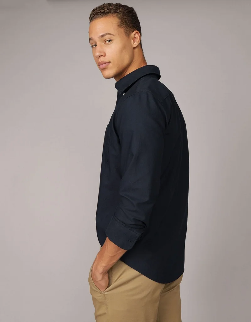 American Eagle  AE Slim Fit Everyday Oxford Button-Up Shirt for Men | Best Price UAE