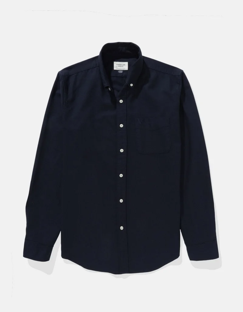 American Eagle  AE Slim Fit Everyday Oxford Button-Up Shirt for Men | Best Price UAE