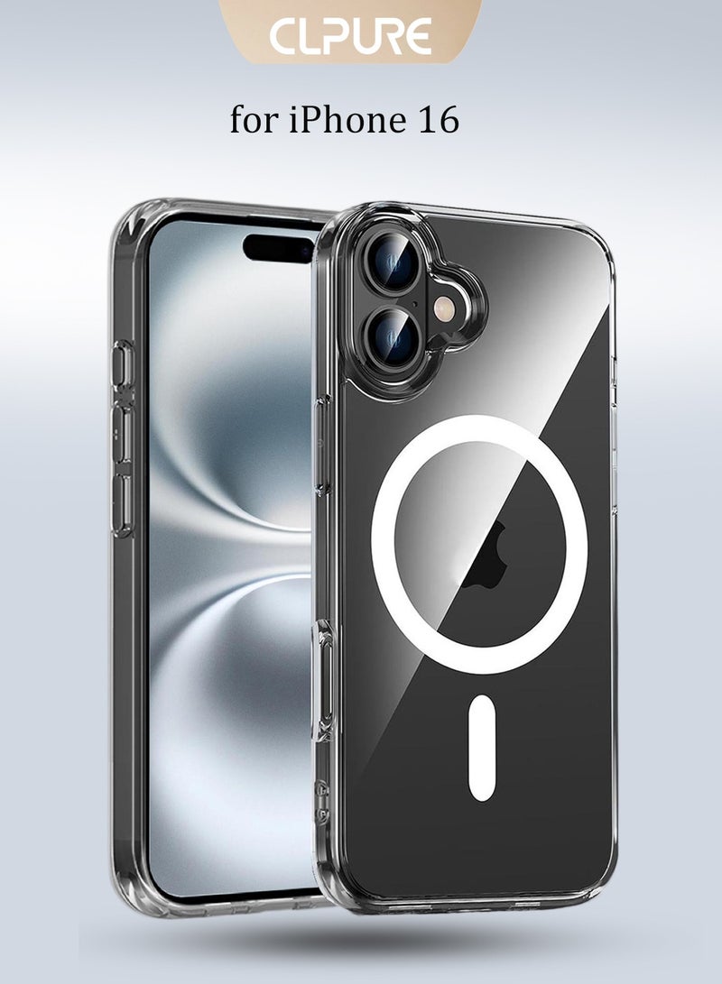 كلبور جراب iPhone 16، متوافق مع MagSafe، مضاد للاصفرار ومضاد للخدش، جراب شفاف متين مقاوم للصدمات لهاتف iPhone 16، شفاف - Image 1
