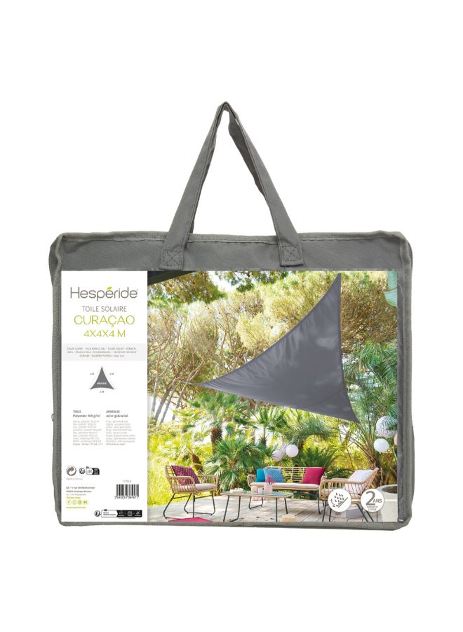 Hesperide Curacao UV Protection Triangular Garden Sun Shade Slate Grey 400 x 400 x 400 cm 117968 - Image 3