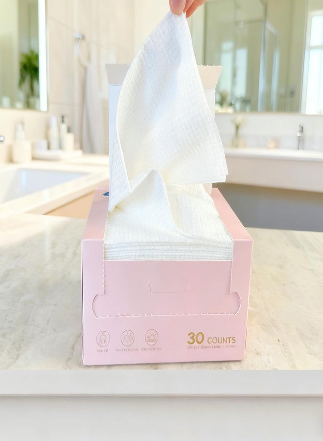 Vinda Clean Face Towels, Disposable, XL Facial Towels, 30 Count - Thick 100% Rayon Fabric Dry Wipes for Sensitive Skin & Makeup Removal - Image 5