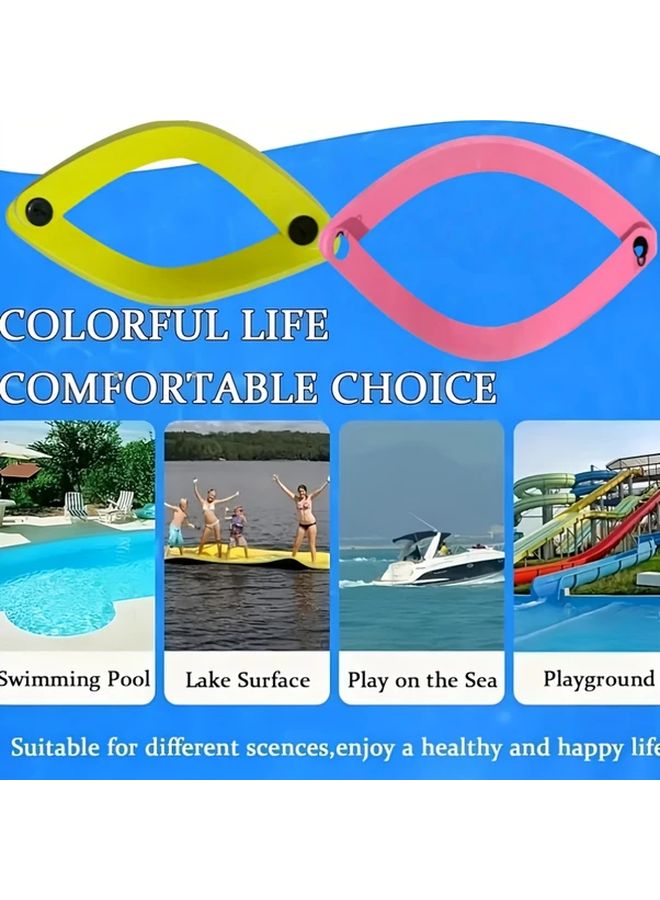 Yellow Floating Pool Chair 3 In 1 Folding Durable Lounge Seat For Adults Outdoor Beach - Image 1