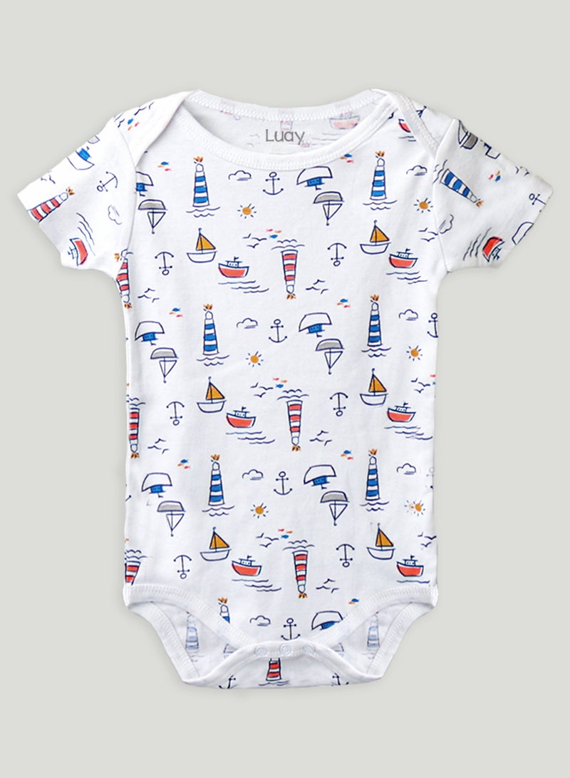 LUAY 100% Organic Cotton  Based Onesies | Sleepsuits| Night Suits|Jumpsuit | Wondersuit for Baby Boys & Baby Girls, New-Born, infants,Toddlers_ Including Vibrant Pattren & Colors Create festive look  - Image 3