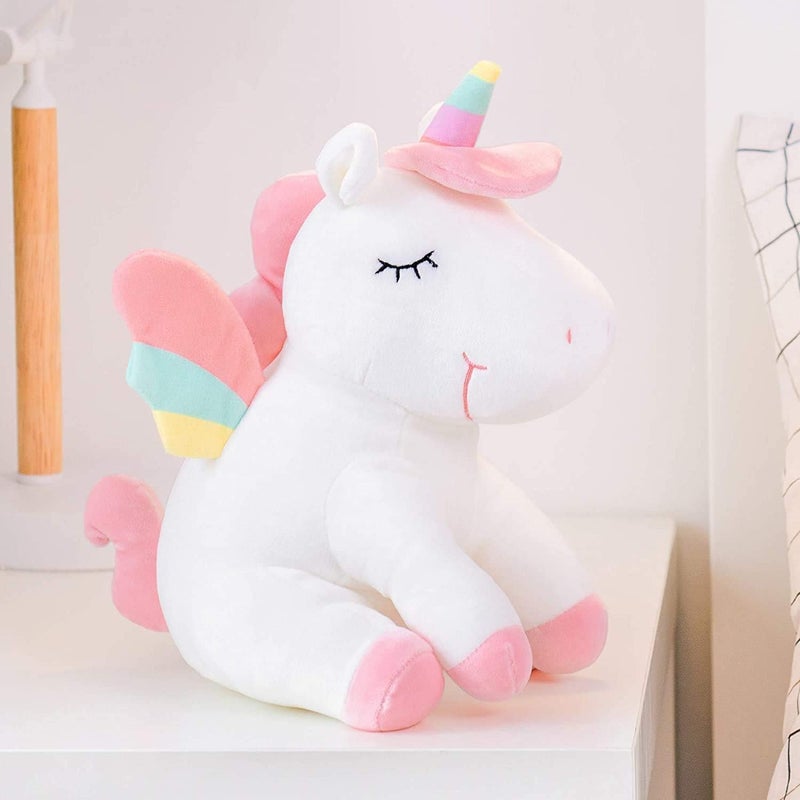 Mumoo Bear Big & small space compatible Mumoobear 25Cm Rainbow Unicorn Plush Toys Unicorn Stuffed Animal Horse Toy Doll Children Toys Baby Cuddle Toys Children'S Toys, Baby Soothe Toys, Birthday Gifts Cost effective fine quality - Image 4