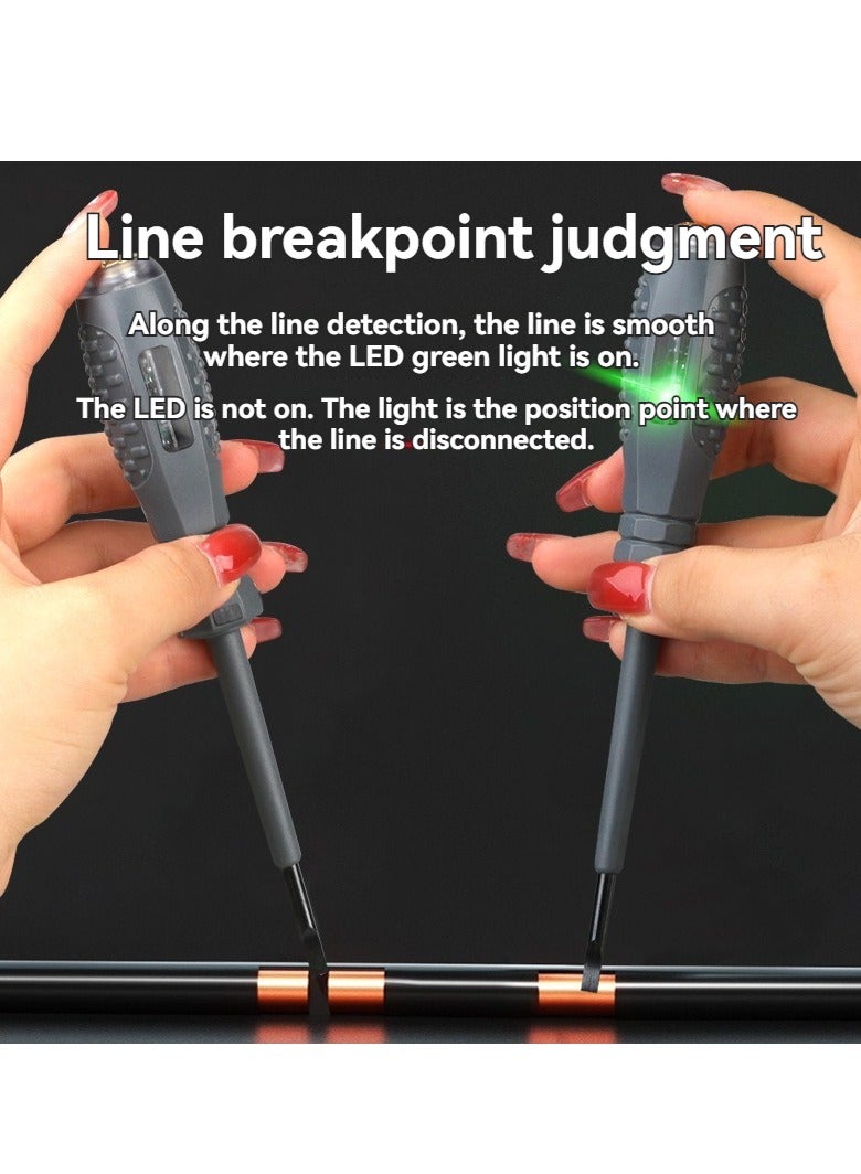 Multifunctional test pen high torque LED high brightness color photoelectric pen flat screwdriver test pen electrician special  - Image 2