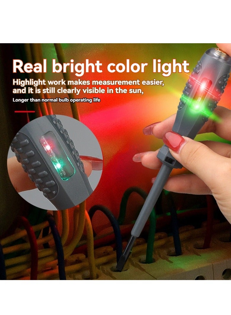 Multifunctional test pen high torque LED high brightness color photoelectric pen flat screwdriver test pen electrician special  - Image 3