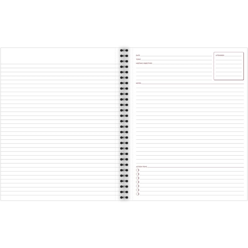 Cambridge Notebook, Business Notebook, 8-1/4" x 11", 80 Sheets, Ruled, Meeting Notes, Flexible Cover, Wirebound, Gray (06132) - Image 2