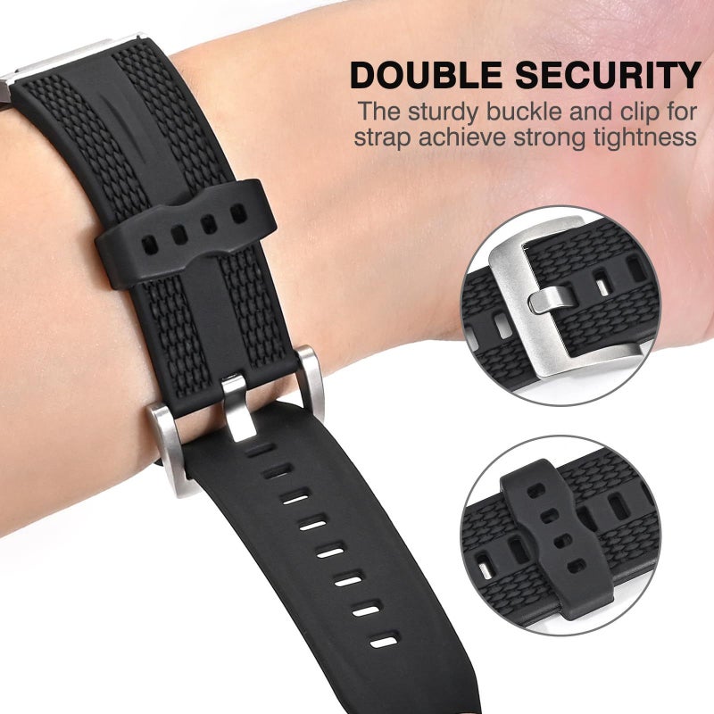 Compatible Watch Band for Apple Watch 42 44 45 46 49mm Pink Metal Connector Sport Strap - Image 3