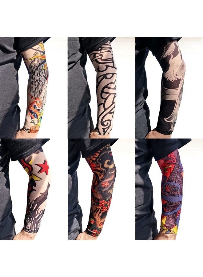 Aresvns Extended Version Tattoo Sleeves for Bicker,Slip On Tattoo Sleeves 10PCS Arm Sleeves Kit Halloween Tattoo Sleeves Cover for Stretchable Cosplay Christmas Gift - Image 2