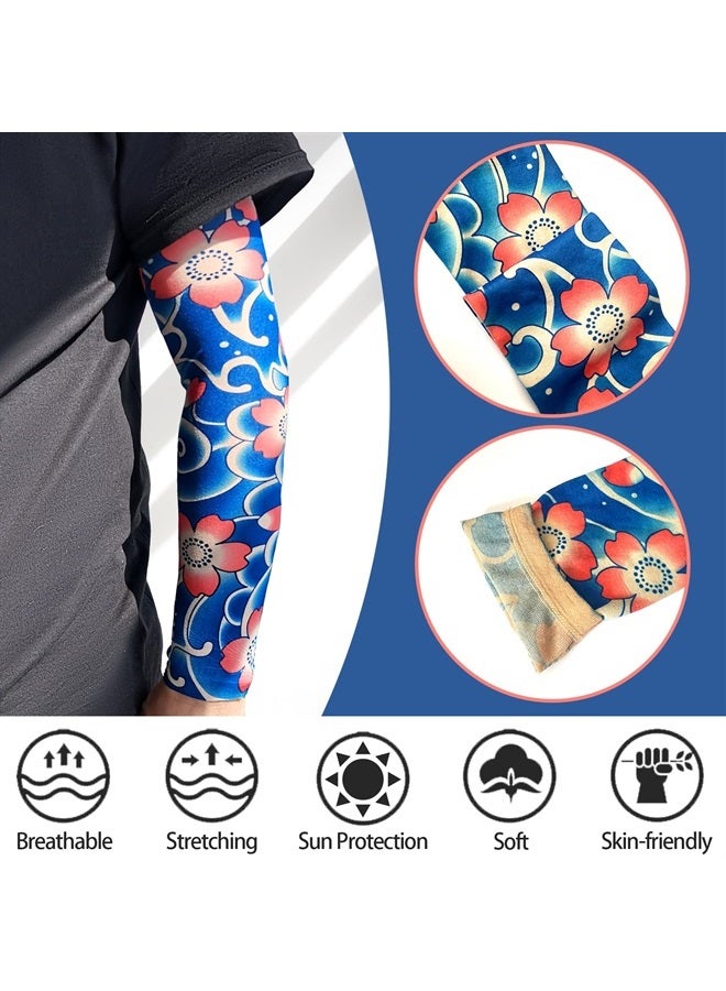 Aresvns Extended Version Tattoo Sleeves for Bicker,Slip On Tattoo Sleeves 10PCS Arm Sleeves Kit Halloween Tattoo Sleeves Cover for Stretchable Cosplay Christmas Gift - Image 4