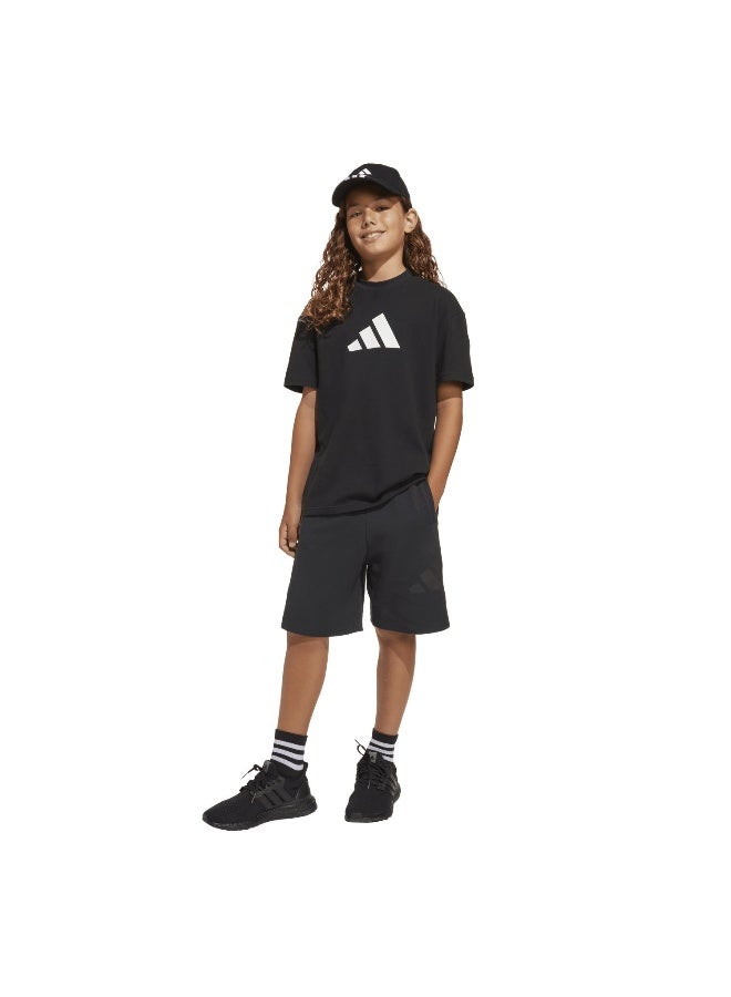 اديداس جيه اف اي لوجو شورت تدريب أسود للأطفال 7-8 سنوات - Image 4
