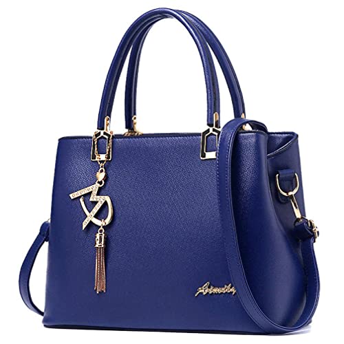 ToLFE Womens Purses and Handbags Shoulder Bags Ladies Designer Top Handle Satchel Tote Bag (Blue) - Image 1