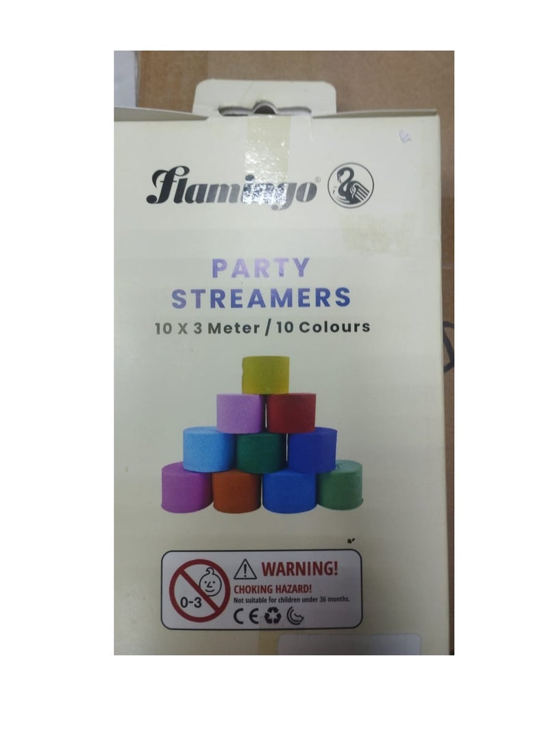 Flamingo Crepe Paper Streamer Rolls Hanging Party Decoration Total 10 Rolls Theme Party Streamer for Wedding Bridal Baby Shower Birthday DIY Art Project Supplies (Rainbow colour) - Image 4