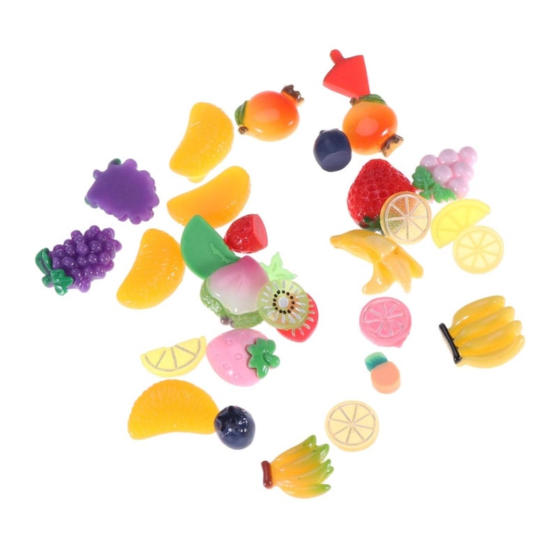 30 Pcs Mixed Fruit Resin Charms For DIY Jewelry Making And Craft Decorations - Image 2