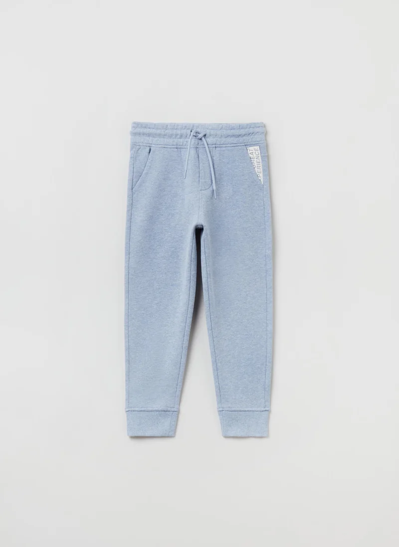 او في اس Ovs Boys Fleece Joggers With Drawstring And Print