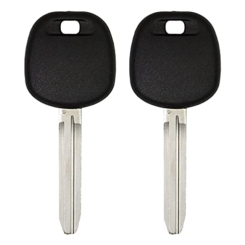 Keyless2Go Replacement for 2 New Uncut Transponder Ignition Car Key for Select Toyota Vehicles TOY44D-PT - Image 1