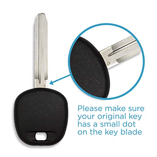 Keyless2Go Replacement for 2 New Uncut Transponder Ignition Car Key for Select Toyota Vehicles TOY44D-PT - Image 3
