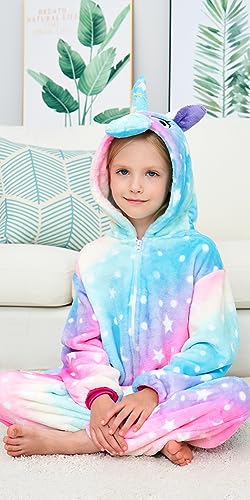 NewPlush Unicorn Costumes Animal Pajama Halloween Cosplay New Star Unicorn Kids-4 - Image 5