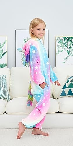 NewPlush Unicorn Costumes Animal Pajama Halloween Cosplay New Star Unicorn Kids-4 - Image 2