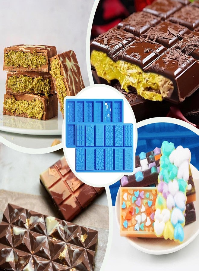 Sidosir 2025New 1inch Deep Small Chocolate Bar Mold for Mini Dubai, 2Pcs Candy Silicone Molds for Dubai Pistachio - Image 4