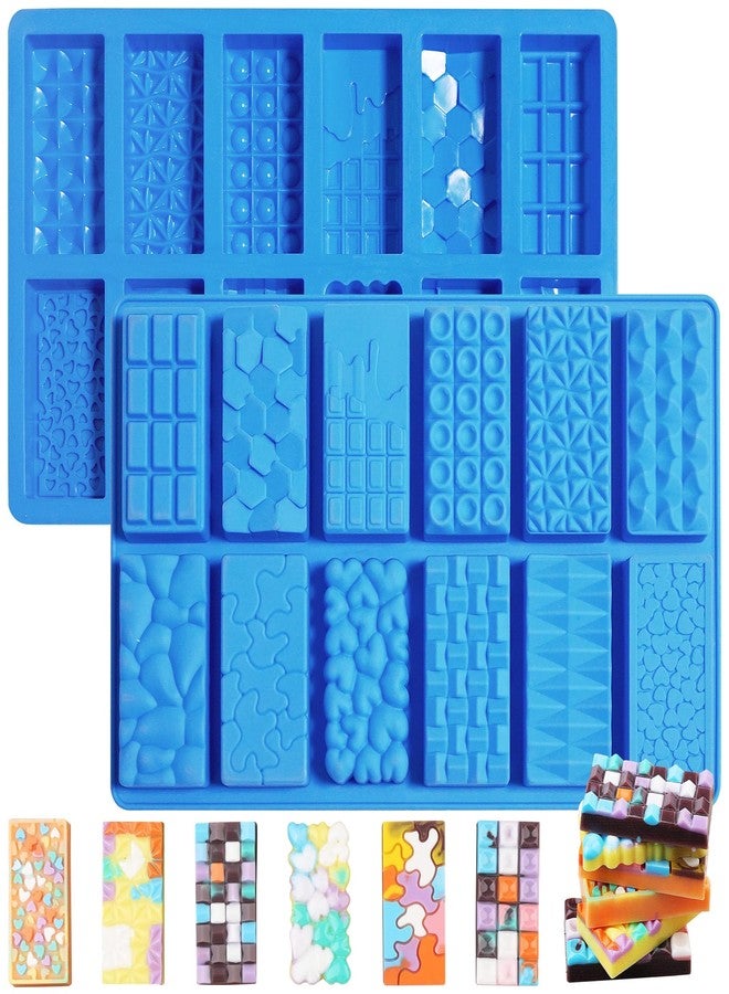 Sidosir 2025New 1inch Deep Small Chocolate Bar Mold for Mini Dubai, 2Pcs Candy Silicone Molds for Dubai Pistachio - Image 1