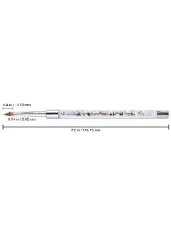 Pana Kolinsky 3D Acrylic Nail Brushes With Liquid Glitter Handle For Professional Acrylic Powder Liquid Manicure Pedicure (Silver Color Size 5)  - Image 2